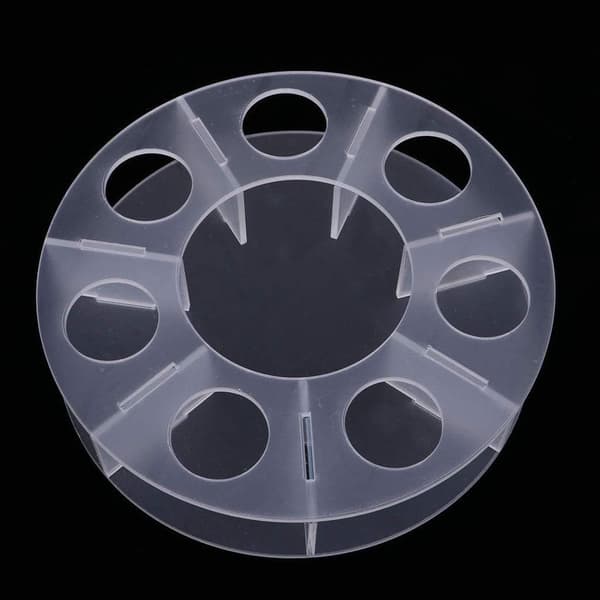 Klar akryl kugleholder display stand base til 7 stk krystalkugler (3,5 cm)