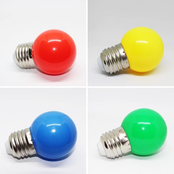 G45 farve LED pære E27/B22 dobbelt interface farverig markise jule scene dekorationspære