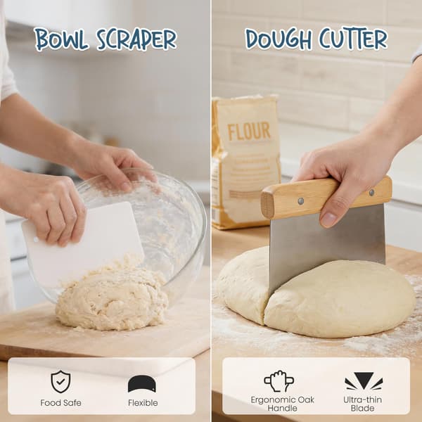 Sourdough Starter Kit med Banneton Brød Hævekurve