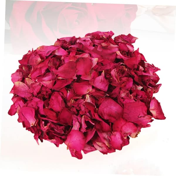 100g Tørrede Røde Rosenblade — Ideel til Aromatiske Blomsterbade, Fodbade og Afslappende Brusere