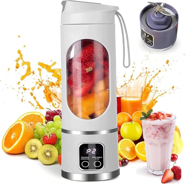 Digital Multi-Mode Juicer Blender - Smart LED Display, 2026 Ny Bærbar Smoothie Blender White