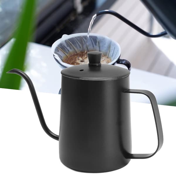 Hæld-over kaffemaskine i rustfrit stål, 600 ml, sort
