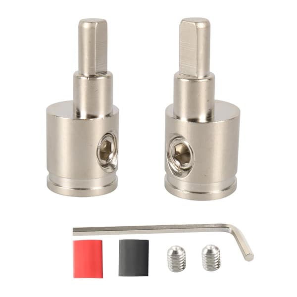 Amp Input Reducer Connectors 0 Gauge til 4 Gauge Bil Audio Forstærker Ledning Terminal Reducere Messing 2 STK med Klæbende Krympeslange