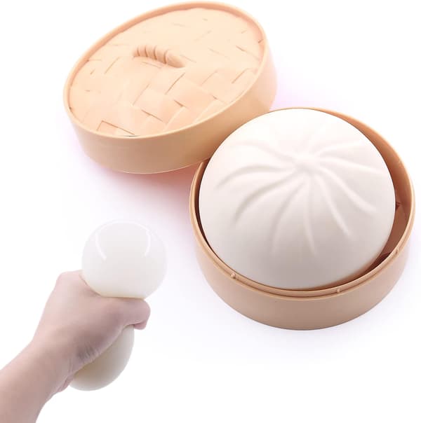 Blød dumpling-formet stressbold, sensorisk legetøj til børn med autisme, stresslegetøj til børn og voksne. (3 stk.)
