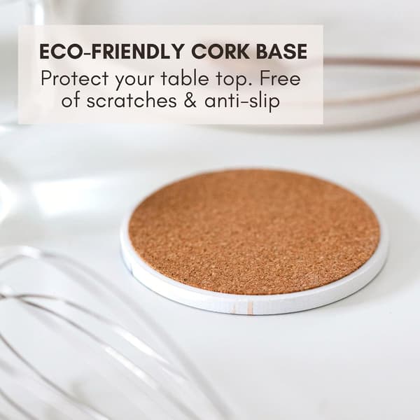 Terrazzo absorberende coasters, sæt med 6 stativer, keramiske coasters, kaffebordsdekorationer, absorberende sten coasters.
