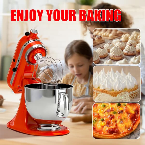 K45WW 6-tråds piskeris er egnet til KitchenAid standmixere med vippehoved – til piskning af æg og fløde.