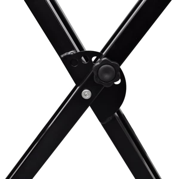 vidaXL Keyboard Stand Black Foldable Adjustable 100kg Svart black