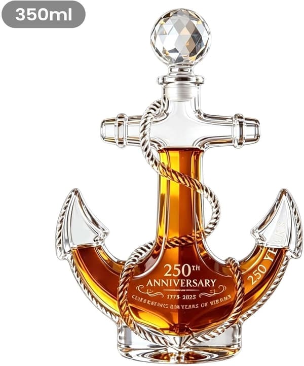 Maritim Whiskeykaraffel, 350 ml 250-års Bourbon Dekanter Dekor Mindesmærke