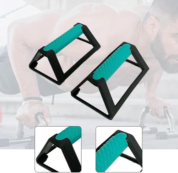 2 push-up bars, push-up handles, strength training equipment, sturdy support, push-up rack, handstand, indoor aerobic exercise floor.