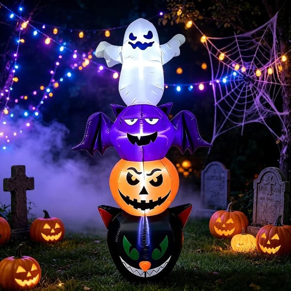 1,8 m Halloween oppustelig spøgelse flagermus græskar kat haveudsmykning