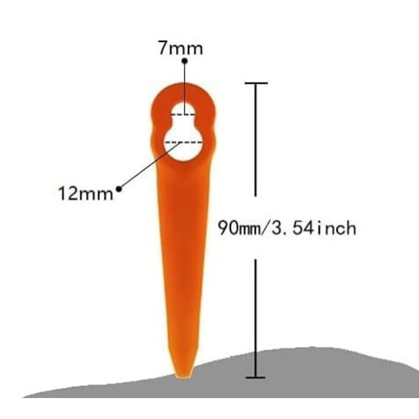 100-pakning Stihl Polycut 2-2 3-2 Kompatible Blader