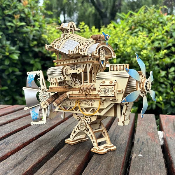3D Träpussel Vuxen 3D Pussel Modellfartyg Steampunk för DIY Heminredning Present Kvinnor Män