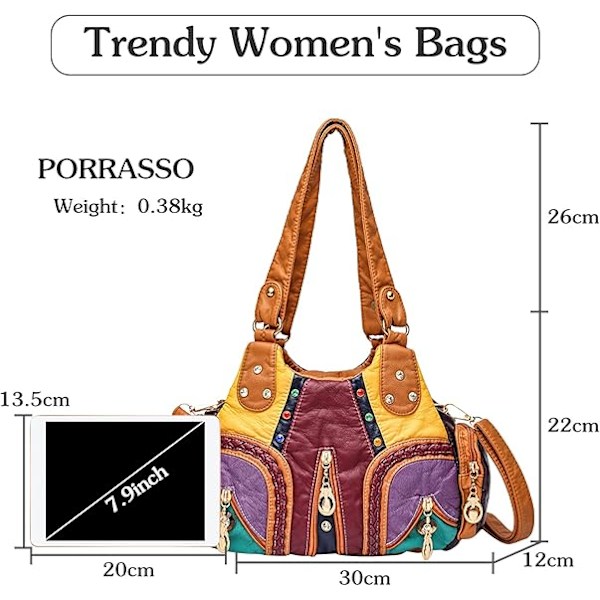 Damhandväskor, fashionabla axelväskor, hobo-väskor, mjuka PU-läder crossbody-väskor, damhandväskor Black