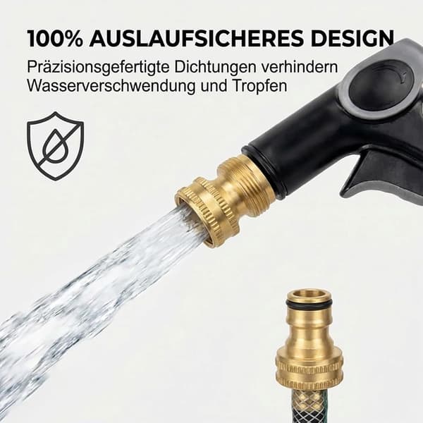 Power Jet Högtryckspistol, Justerbart Vattenflöde med TurboWasher Munstycke för Trädgårdsslang, Högtrycksmunstycke för Trädgårdsslang (1 Styck)