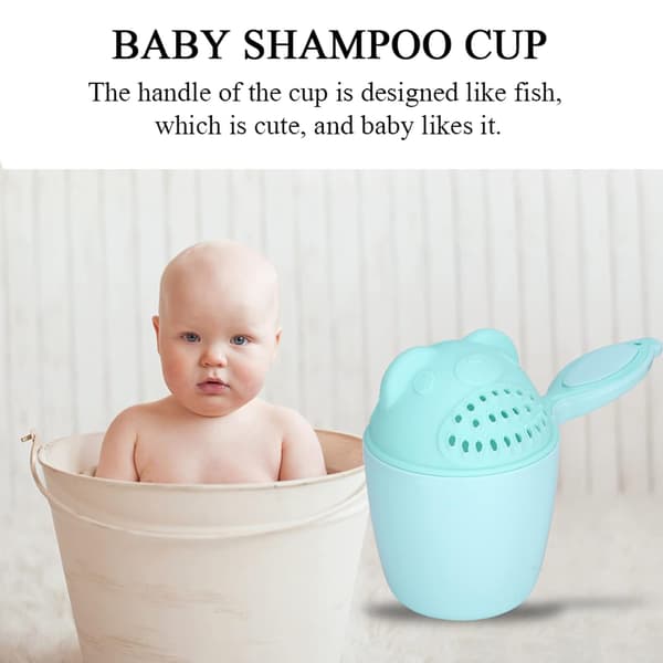 Baby Shampoo Skyllekopp Foss Skyller Badekopp Barn Vask Hår Badeflusher Øye for Barn (Grønn)