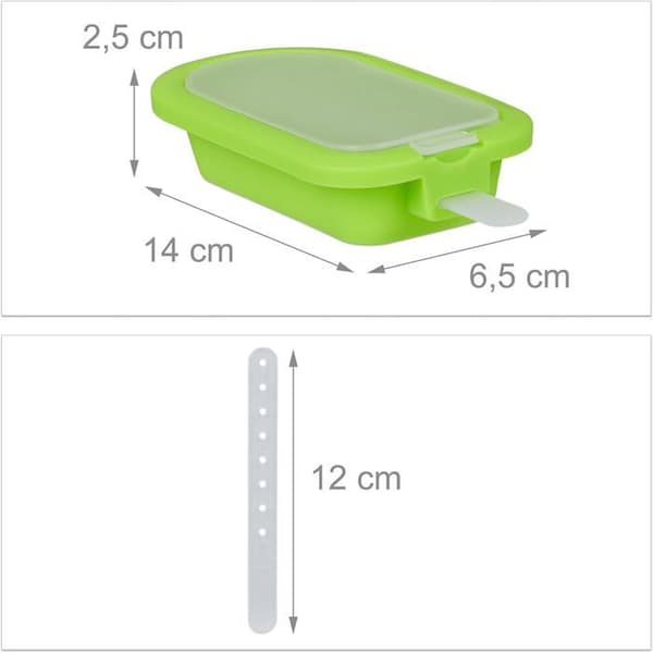 Isform - 4 Stykker - Silikone og PP - Genanvendelig - Til Børn og Voksne - 15.5x6.5x2.6cm