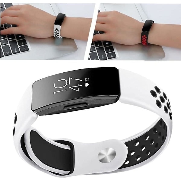 Klockarmband Kompatibelt med Fitbit Inspire Mjukt Ersättningsarmband Vit, Smarta Tillbehör