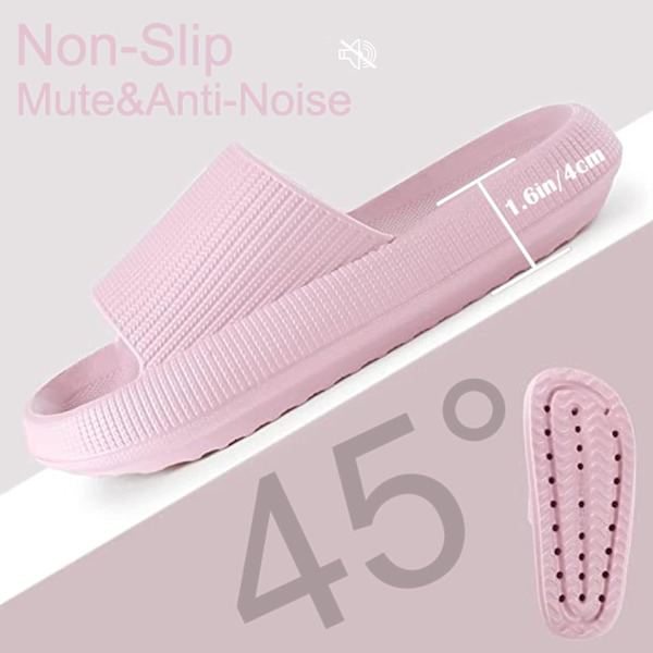 Cloud Sliders til Kvinder og Mænd - Sliders, Tøfler, Pool Sliders, Sommer Flip Flops, Brusebadspuder, Sliders, Tøfler Pink 5.5/6.5 UK