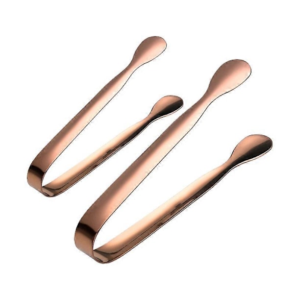 2 stk. Issukkerklyper i rustfrit stål til teselskab, kaffebar, madservering Rose Gold