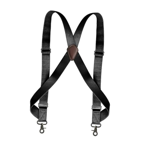 Herre Seler Drejelig Krog X-formet Elastisk 1.4\" Bred Justerbare Seler Black