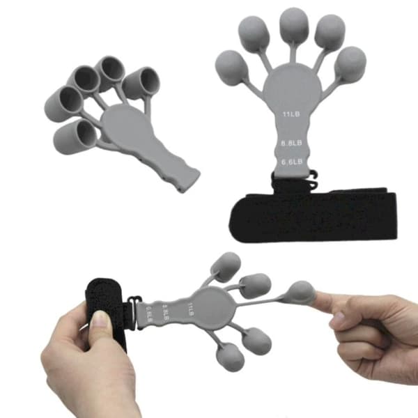 Håndgrebstræner Styrke Grip Finger Træner Terapi Underarmstræner Grey
