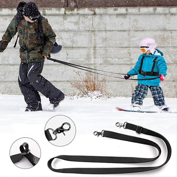 Skidsäkerhetssele för barn, nybörjarträning, skridskoåkning, snowboard js Black