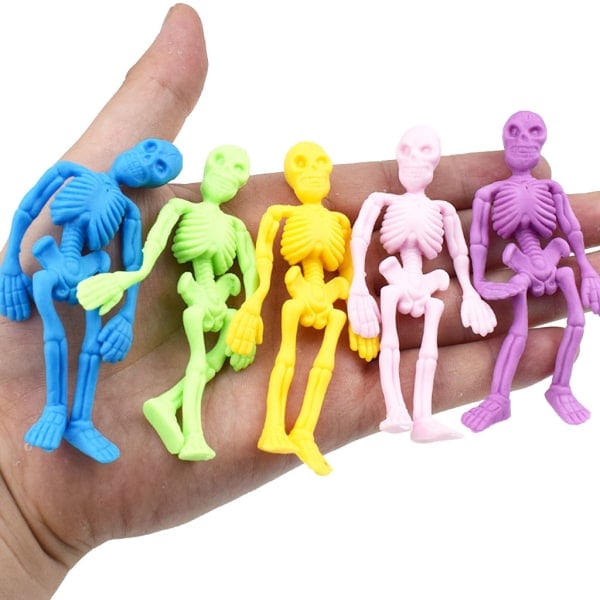 5 st/set Dock Skull TPR Skelett Zombie Leksaker Elastisk Mjuk Giftfri Barn Ch