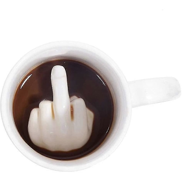 Up Yours Muki Sormi Hauska Keraaminen Kuppi - Hilpeä Uutuus Tökerö Lahja Sille Erityiselle!