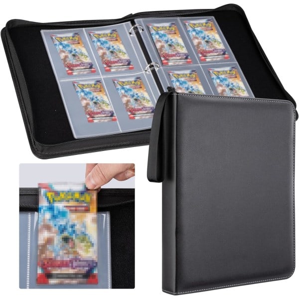 Booster Pack Binder, Holder 48 Booster Packs, 4-Lommers Booster Pack Holder med 12 Booster Pack Lommer, Booster Pack Display