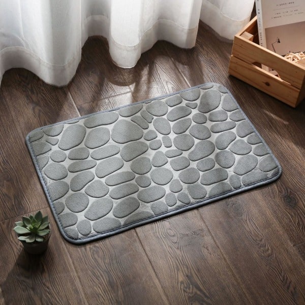 Baderomsmatte Memory Foam Baderomsmatte Memory Foam Dusjmatte Absorberende Baderomsmatte Baderomsmatte Dusjmatte Dekorativ Dørmatte Sklisikker Matte Fr B