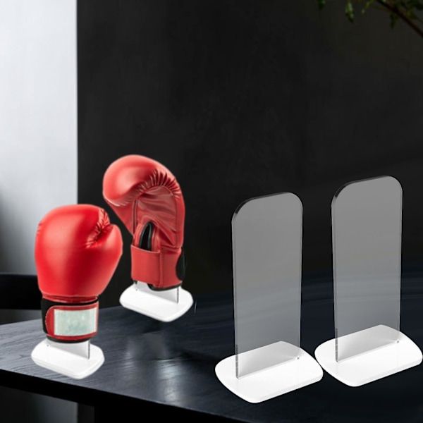 2 st Boxningshandskar Displayställ Signerad Hållare Robust Hållbar Display och Förvaring Butiksställ för Bänkskivor Butik White 8cmx5cmx15cm