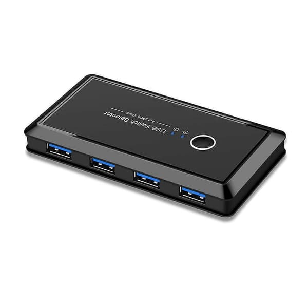 USB 3.0 Switch Selector 2 Computere Deler 4 Enheder Egnet til Mus Tastatur Printer