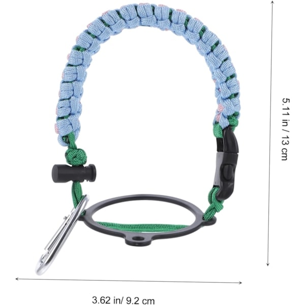 1 st kopparrep handrep campingarmband vattenflaska överlevnadsrem överlevnadsreparmband karbinhake rem rep bärrem vatten Yellow