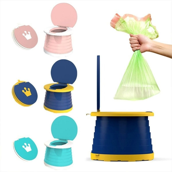 Børnefoldbar toilet Foldbar Baby pink