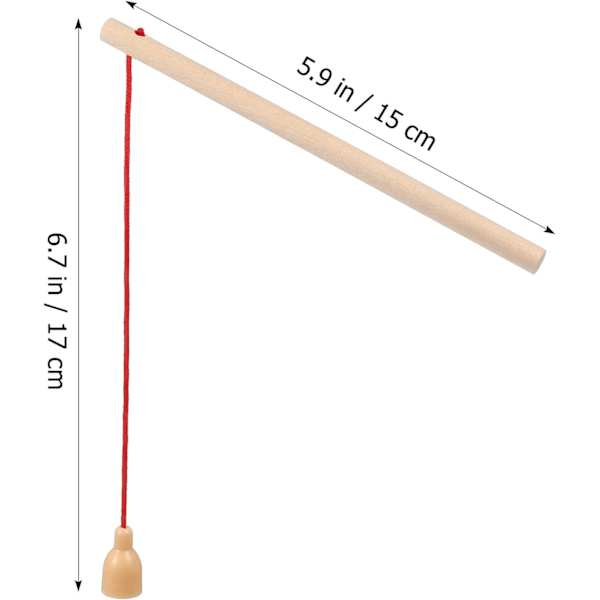 8 stk Træmagnetiske Fiskestokke Fiskestokke Katte Teaser Wand Legetøj til Pige Dreng Børn Magnetiske Fiskespil Pool Aktivitetstilbehør, 14,8X0,7X0,7CM