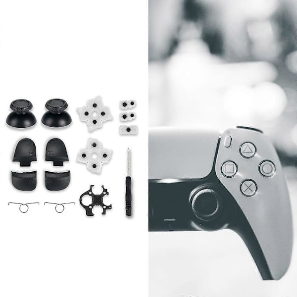 Reparationssæt til PS5 Controller L1-R1 L2-Trigger Knapper Analog Stick Ledende Gummi
