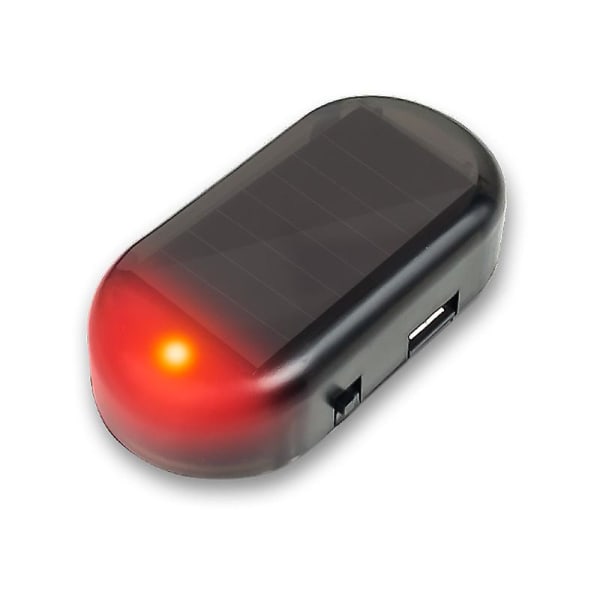 Power billarm LED-lampa Stöldskyddslampor Blinkande säkerhetslampa (1st, röd)