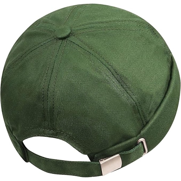 Retro Bomuldskasket til Kvinder og Mænd, Justerbar Grøn Hat