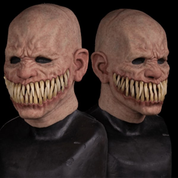 Bärbar Skräck Cracktooth Devil Latex Huvudbonader Halloween Dark Mask