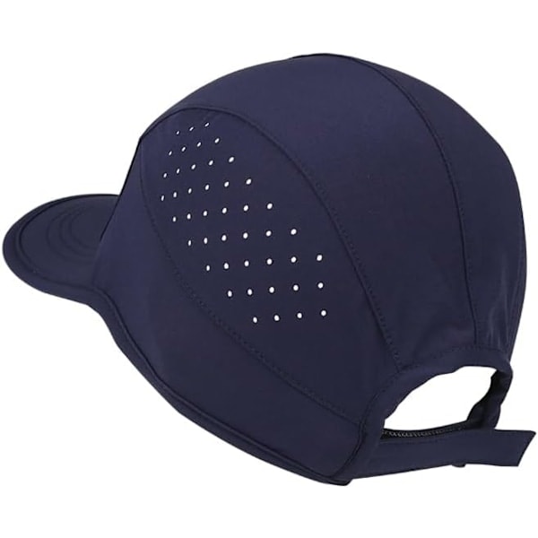 Unisex Pehmeälippainen Suorituskykyinen Juoksulippis Nopeasti Kuivuva Viileä Urheilulippis Kevyt Joustava Nylon Baseball-lippis UPF50+ navy blue
