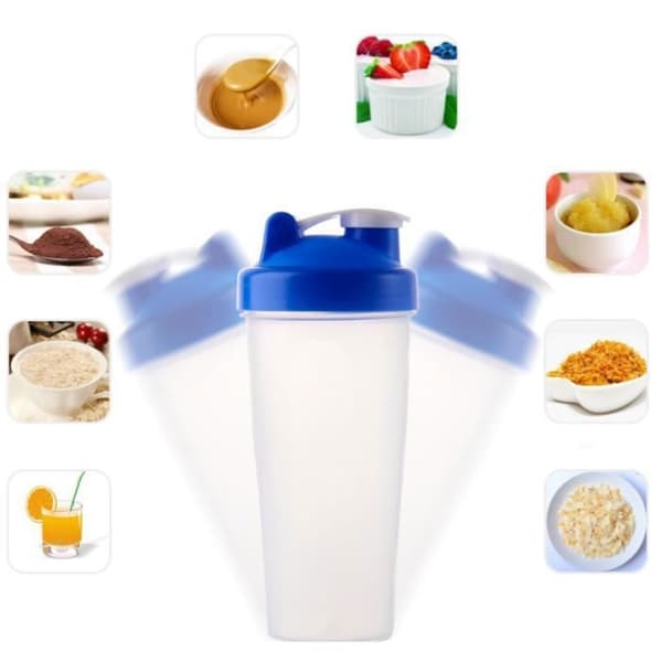 Salatdressing Shaker - 600ml - Rød - Dryppfri tut - Gjenlukkbart lokk