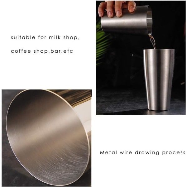 Cocktail Shaker, Rustfri Stål Boston Shaker