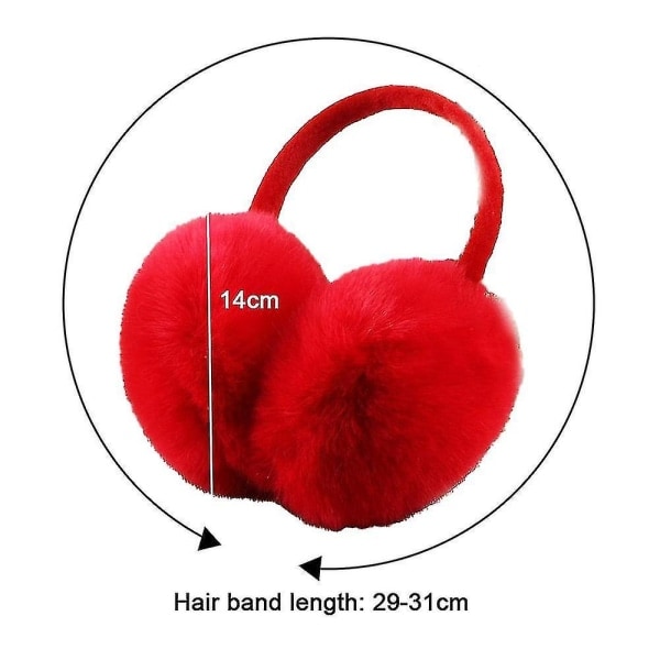 Fashionabla, enkel Unisex Varma Fuskpäls Vinter Öronmuffar Vikbara Öronvärmare Red