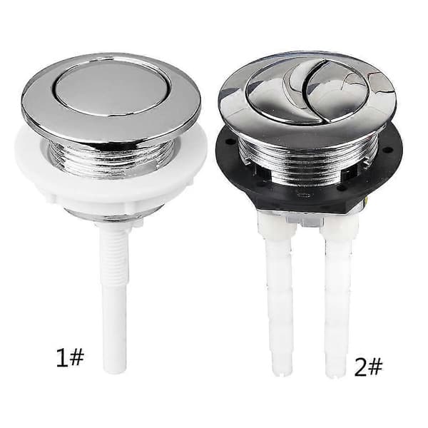 Universal Toalettknapp Enkel/dobbel Knapp Spyleventil Erstatning Passer 38mm Single button