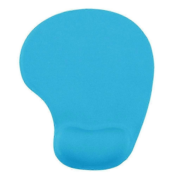 Ergonomisk Musmatta med Minnesskum och Handledsstöd, Halkfri, Lindrar Smärta i Handleden - Mörkblå Multicolor Lake Blue