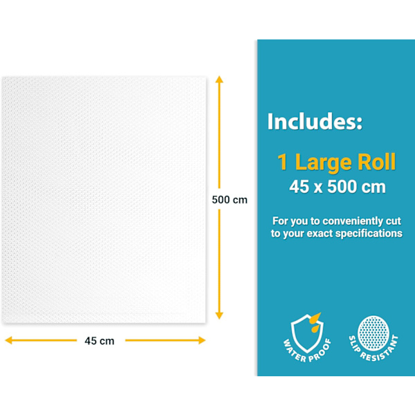 Kökslådeunderlägg - Skåpunderlägg Köks halkfria hyllunderlägg Kylskåpsunderlägg för att förhindra spill - Skåp Multifunktionella hyllunderlägg Clear 1 Roll (44.5 cm x 500 cm)