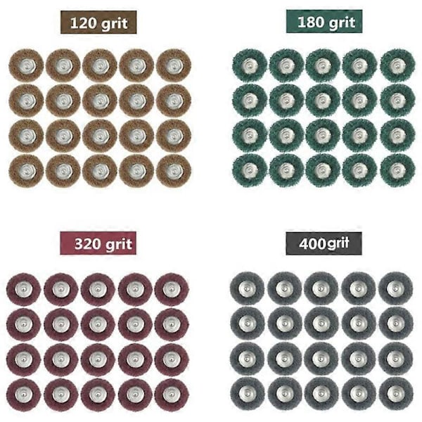 40 kpl 1 tuuman hiomalaikka kiillotuspyöräsarja pyörivälle työkalulle 25 mm kiillotuslaikat työkalu