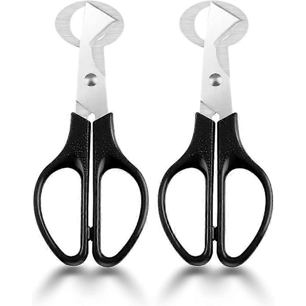 Vakteläggsax, 2-pack vakteläggsaxar, äggskalssax i rostfritt stål, äggskalsöppnare för hem, restaurang, kök