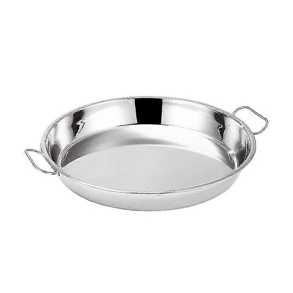 34cm Droppbricka i rostfritt stål Pizzatårta Non-stick Bakform Rund Tårtform Med Öron 28CM
