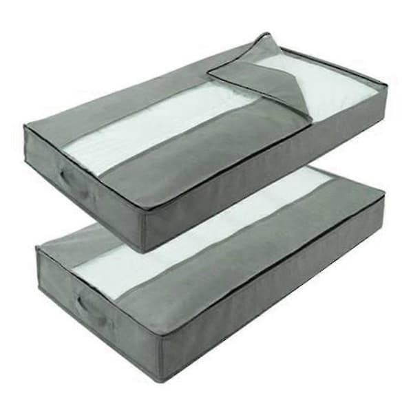 2 Pakk Oppbevaringspose Organizer for Under Sengen DRAK GRAY